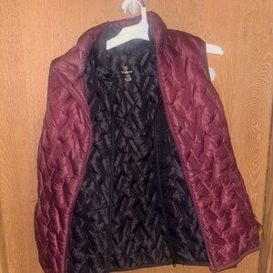 Tangerine Maroon/black Quilted Vest
